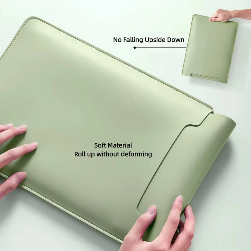 Husa laptop 14", verde, cu mousepad si buzunar pentru accesorii, protectie militara, pentru MacBook Air/Pro si alte laptopuri de 13-14 inch