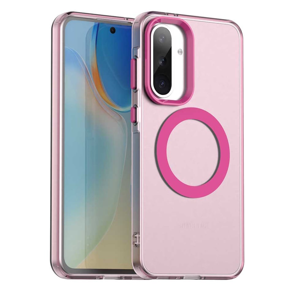 Husa pentru Samsung Galaxy A56 5G, SKYDDAR INOVATION, CandyCase, Magsafe, set cu sticker, Roz