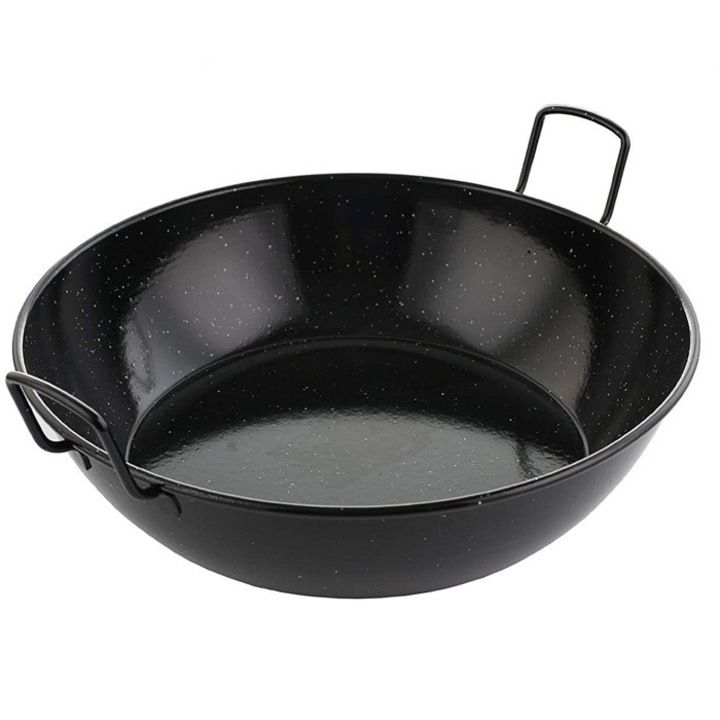 Tigaie paella COK, emailată, 30x9cm, adâncă, cu mânere