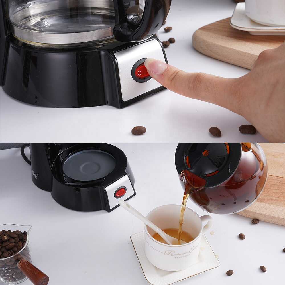 WINNING STAR ST-9711 Cafetieră și Ceainic prin Picurare, 600ml, Negru