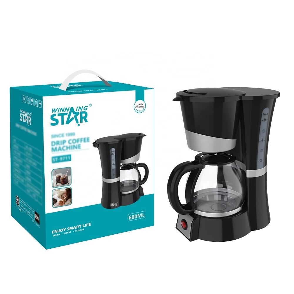 WINNING STAR ST-9711 Cafetieră și Ceainic prin Picurare, 600ml, Negru