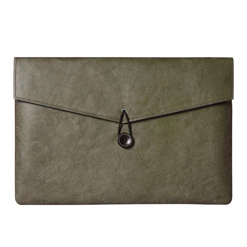Geanta pentru laptop, 15/16 inch, subtire si usoara, eleganta si versatila, impermeabila si rezistenta la uzura, 38x26cm, verde masliniu