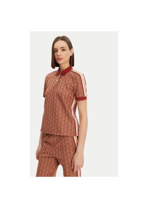 Lacoste noi polo, DF3364, polieszter/pamut, barna, Barna