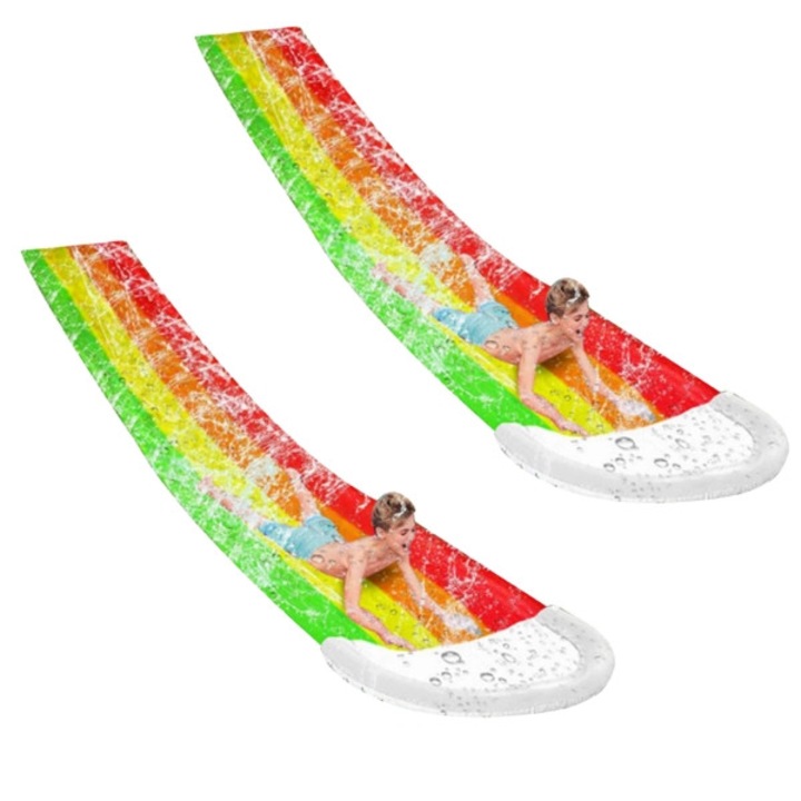 Felfújható vízi csúszda, locsolórendszerrel rendelkezik, csúszós és síkos felület, kellemes élmény, 465 x 80 centiméter - R2EEFLY JOJOY®