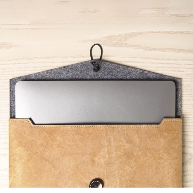 Geanta pentru laptop, 15/16 inch, subtire si usoara, la moda si versatila, impermeabila si rezistenta la uzura, 38x26cm, galben retro