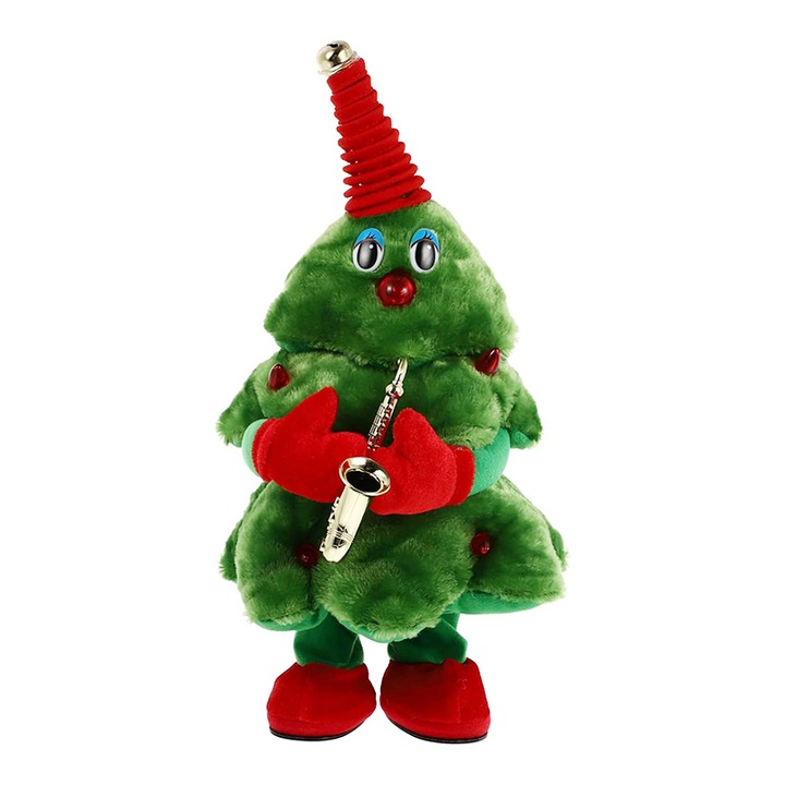 1 bucata de jucarie de pom de Craciun, care contine 8 cantece, decoratii de Craciun perfect pentru petreceri de sarbatori