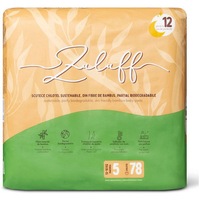 Scutece chilotel de unica folosinta din bambus, Nr. 5, 13-18 kg, 78 bucati, Zuluff