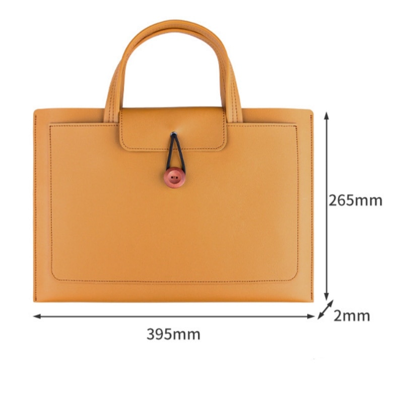 Geanta pentru laptop, 15 inci, subtire si usoara, la moda si versatila, impermeabila si rezistenta la uzura, 395x2x265mm, maro