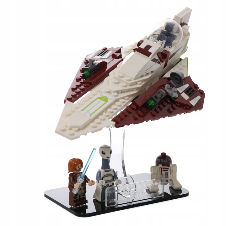 Állvány a LEGO 75333 Star Wars - Obi-Wan Jedi vadászata készlethez, minifigura tartóval, fekete színben, készletben.