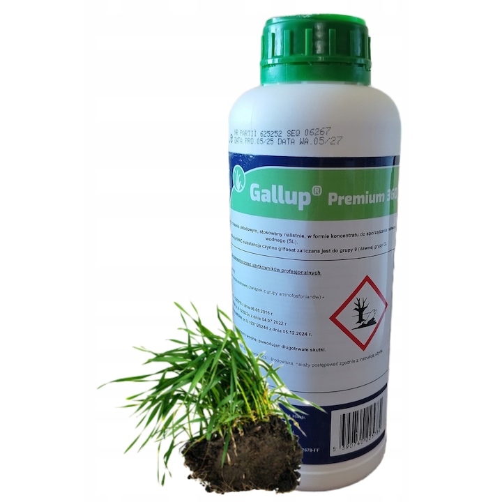 Erbicid, Barclay, gallup Premium 360 SL, Erbicid Total Cu Actiune Sistemica, Eficient Pentru Perii Si Plante Cu O Singura Frunza Si Doua Frunze, Ideal Pentru Culturi Si Terenuri Neutilizate, Concentrat Pentru Pulverizatoare, 1 l