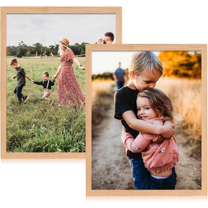 2 db tömör tölgyfa képkeret szett, 15x20 cm, akrilüveg
