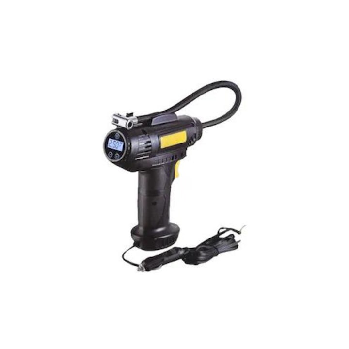Compresor portabil 7.2V, 10.0 Bar, Debit de aer 18 L/m, putere 72 W, negru