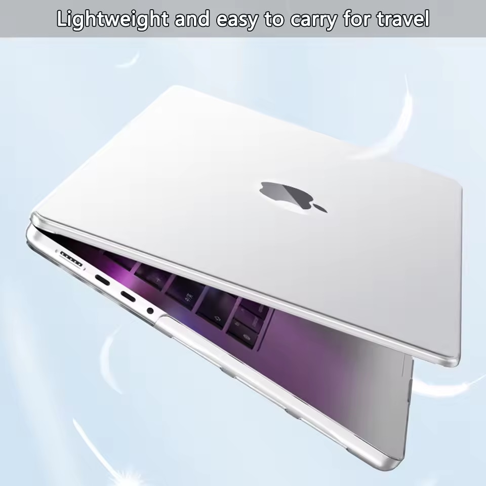 EXCITAT® Husa rigida mata compatibila cu MacBook Air 13.6" (A2681 / A3113 / A3240 / A3449) – Carcasa semi-transparenta cu suport ascuns, pentru M2 / M3 /M4 2022–2025