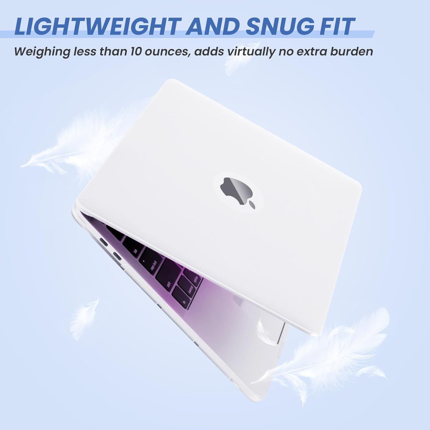 EXCITAT® Husa rigida mata compatibila cu MacBook Air 13.6" (A2681 / A3113 / A3240 / A3449) – Carcasa semi-transparenta cu suport ascuns, pentru M2 / M3 /M4 2022–2025