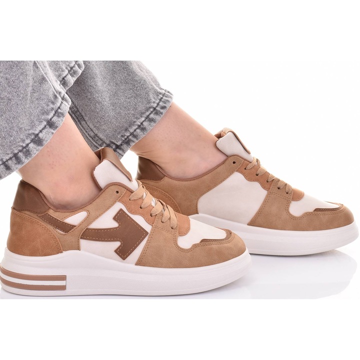 Дамски маратонки Martinus, екокожа, кафяви