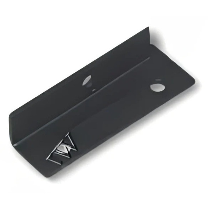 Ъглова плоча за мебели, стомана 1,5 мм, 50x15 мм, черно прахово боядисано