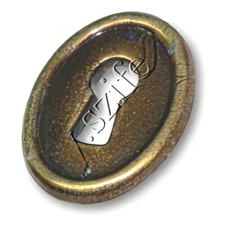 Декоративна ключова плоча, изработена от антична месингова цинкова сплав 36x27 мм