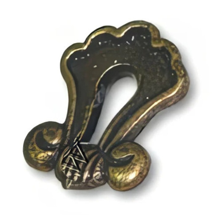 Декоративна ключова плоча, изработена от антична месингова стомана 30x23 мм