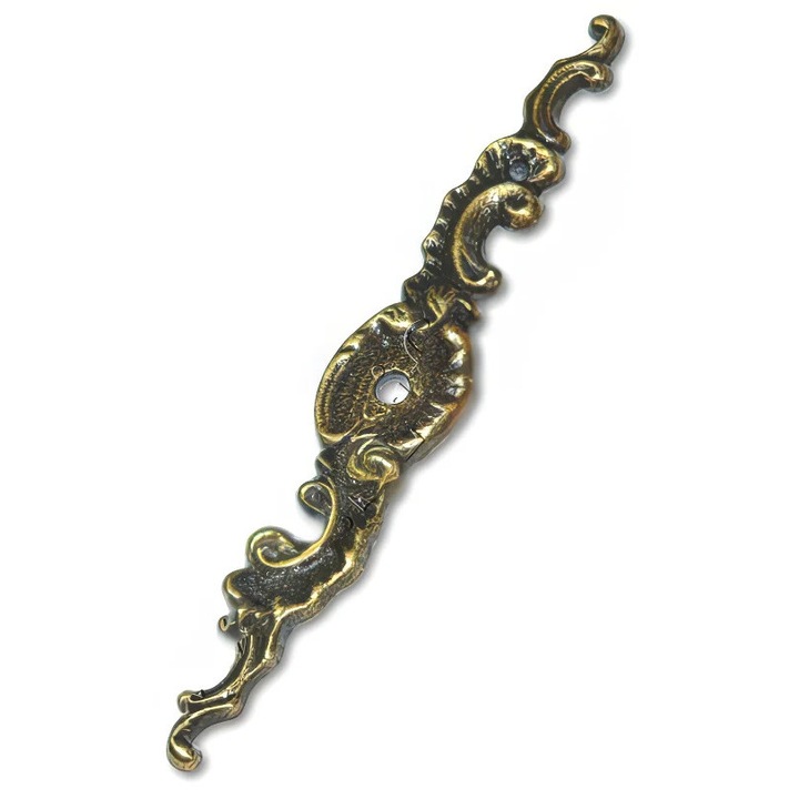 Декоративна чиния от античен цинков месинг за мебели 140x24 мм