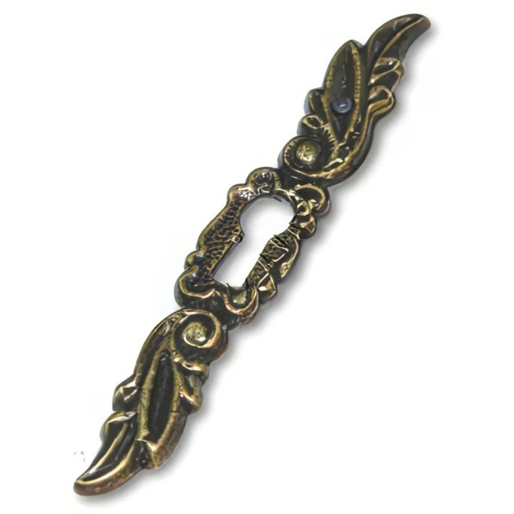 Декоративна чиния от античен цинков месинг за мебели 89x16 мм