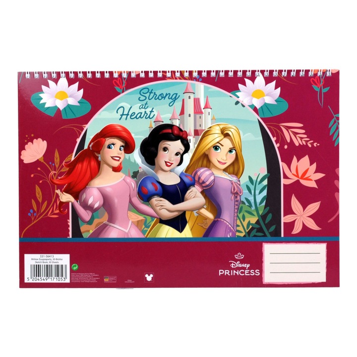 Caiet de schite spiralat Printesele Disney Strong A/4, 30 de coli