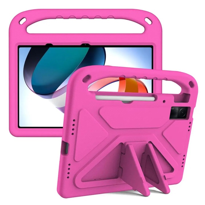 Husă pancer pentru tabletă, roz, 11", protecție completă, suport, Xiaomi Redmi Pad SE 2023
