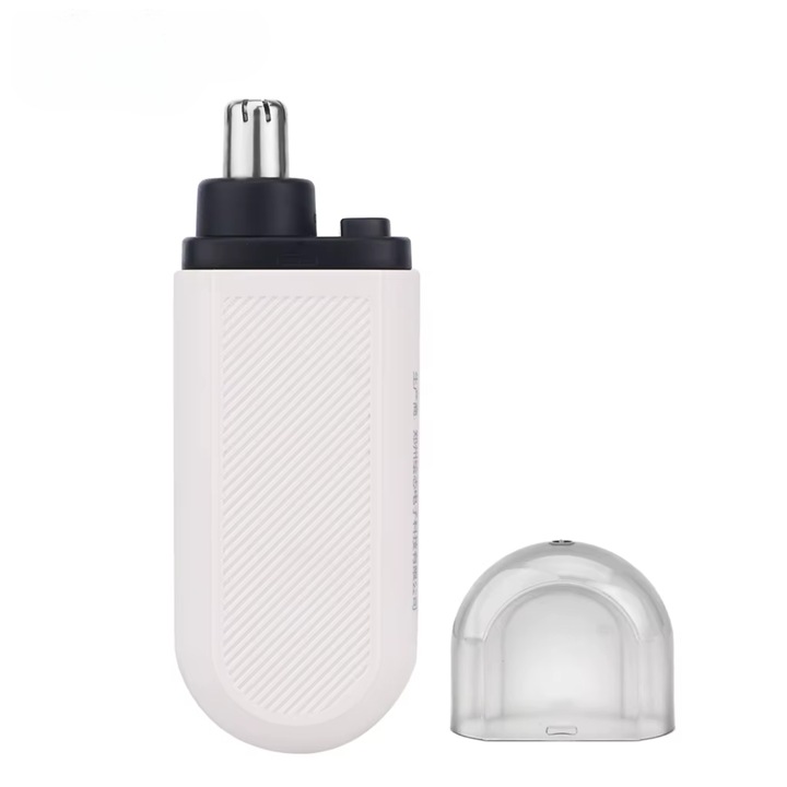Aparat electric pentru tuns parul din nas, urechi si sprancene – FENIKEST XW-5081, lame din inox detasabile, motor 8000 RPM, reincarcabil USB, compact, silentios, multifunctional, alb
