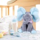 Interaktív plüssjáték Cuckoo, az elefánt, beszél, énekel és csapkodja a fülét, szürke/kék