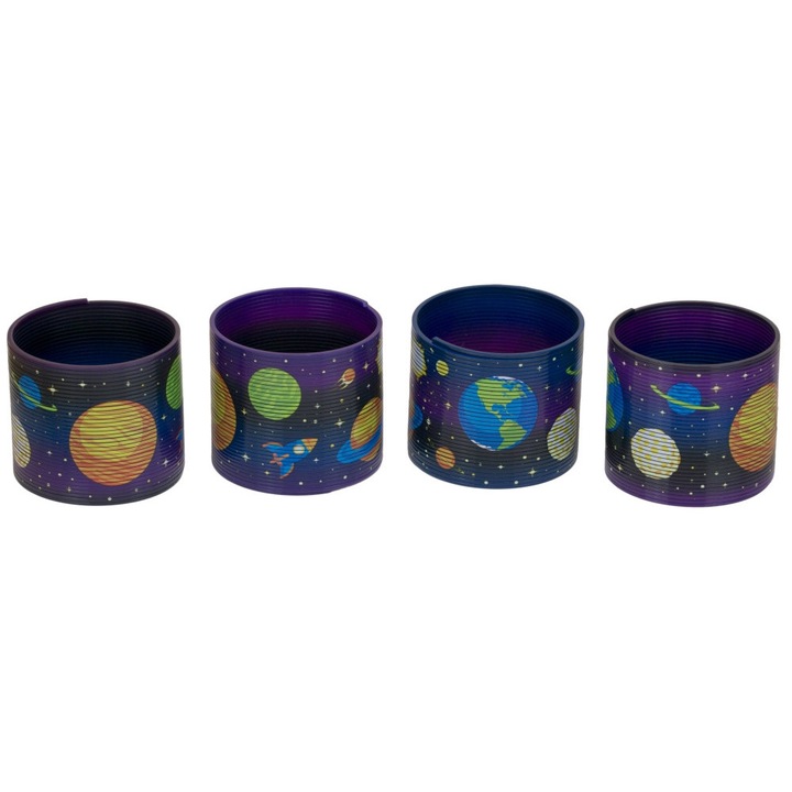 Set joc arc Galactica, spirala Slinky, 4 bucati, 7 x 6 cm, OnemisFlot