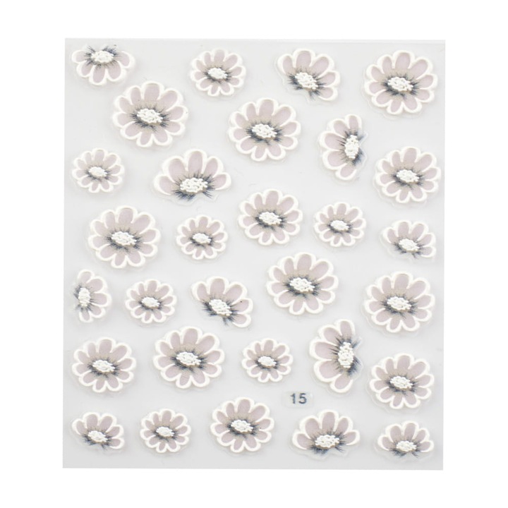 Set decor pentru unghii 5D, Allepaznokcie, flori, multicolor, pentru uz profesional si personal