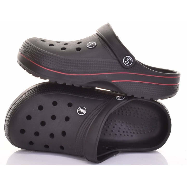 Saboti Martinus, spuma, usori, confortabili, negru, sintetic