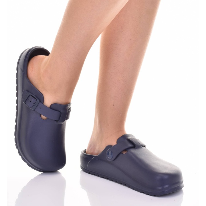 Saboti dama Martinus, comozi, usori, albastru, material sintetic