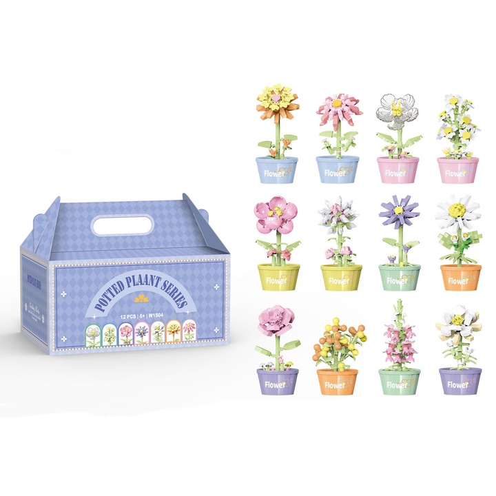 Set de constructie, OVERTANG, 12 piese, plante suculente artificiale, 6+