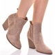 Botine dama Martinus, piele intoarsa, toc inalt, negru, design elegant
