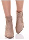 Botine dama Martinus, piele intoarsa, toc inalt, negru, design elegant