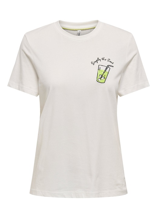 Noi póló, Only, 15349150, Biopamut, 47675, Fehér