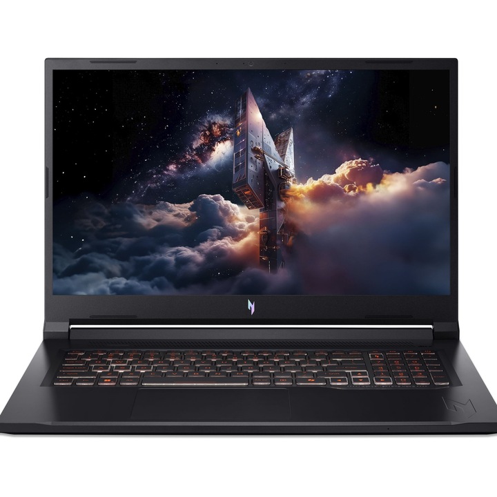 Лаптоп Acer Nitro V 17 AI ANV17-41-R6Q5 с AMD Ryzen 7 260 (3.8/5.1GHz, 16M), 16 GB, 1TB M.2 NVMe SSD, NVIDIA RTX 5070 8GB GDDR7 DLSS 4, Windows 11 Home, Черен