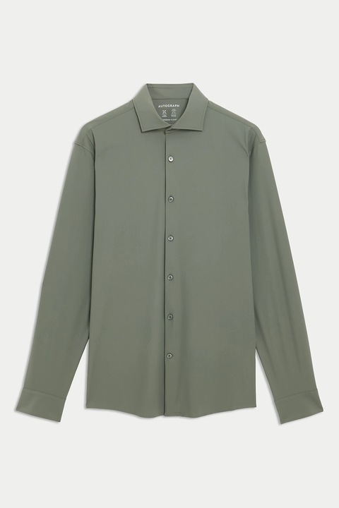 Marks & Spencer, Camasa uni cu mansete cu nasturi, Verde sparanghel