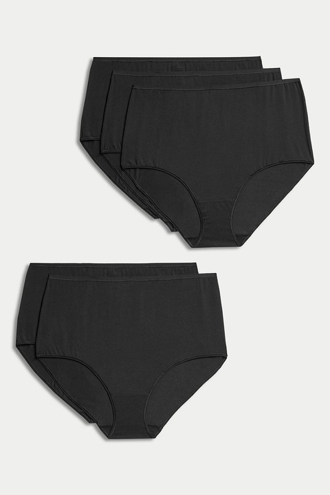 Marks & Spencer, Set de chiloti din amestec de modal - 5 perechi, Negru