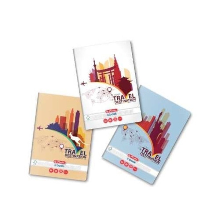 Herlitz Summer jegyzetfüzet, A4, 60 lapos, szögletes, fényes borítóval, lekerekített sarkokkal