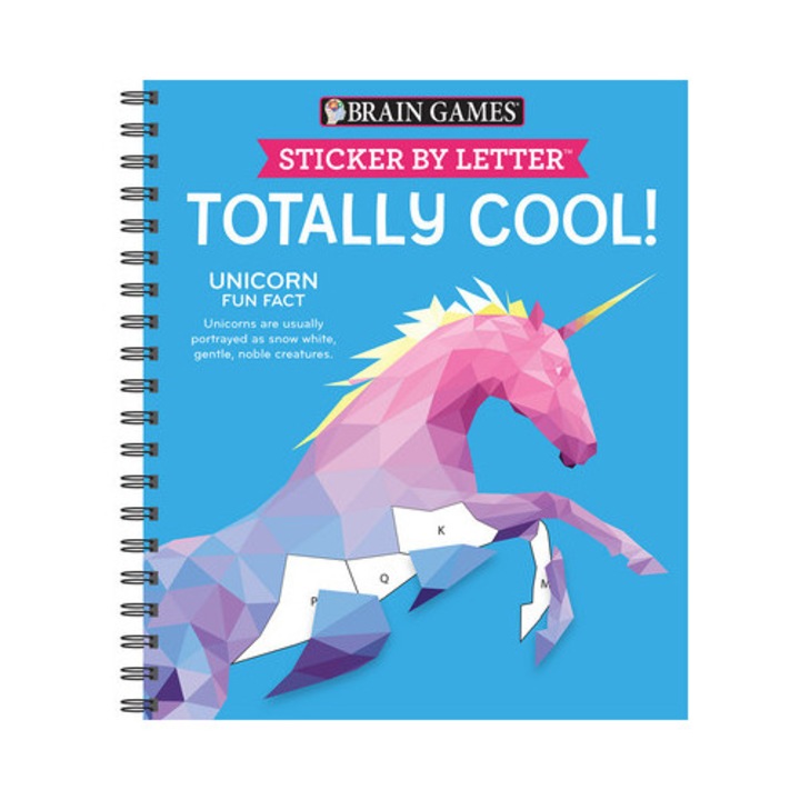 Brain Games - Sticker by Letter Totally Cool! Sticker Puzzles - Kids Activity Book, Publications International Ltd