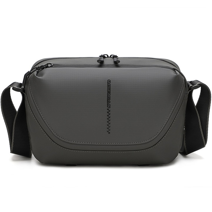 Geantă foto UWOT, impermeabilă, panza, gri, 28x12x19cm