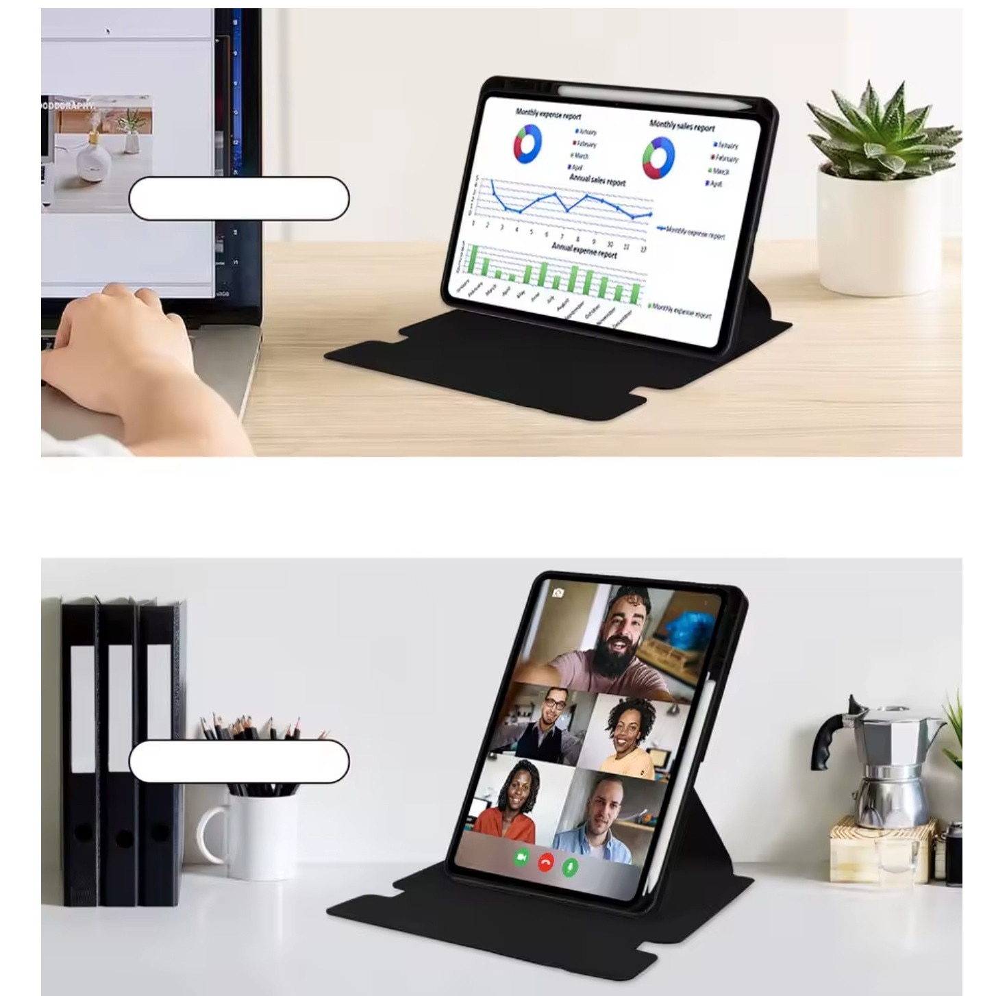 Husa cu Tastatura Wireless pentru Xiaomi Pad 7 / 7 Pro 11.2" – Neagra, Suport Integrat, Atasament Magnetic, Piele Ecologica + Plastic, Potrivire Perfecta