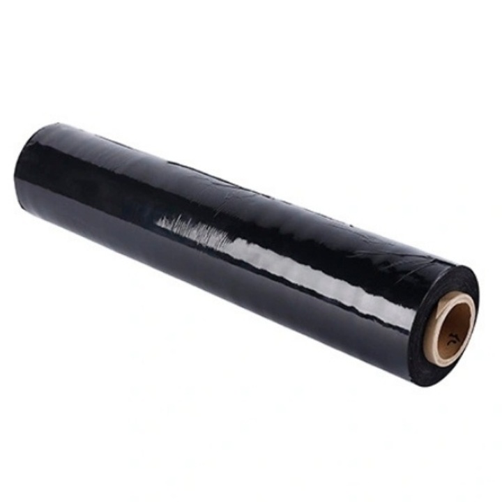 Folie Stretch pentru Ambalare – 1.3 Kg Net, 23µm, Neagra