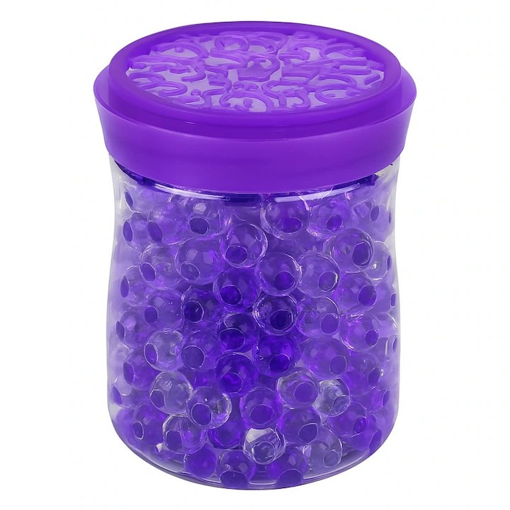 Арома перли, освежител за въздух за стая, лавандула, флорален аромат, лилава капачка, прозрачен дизайн