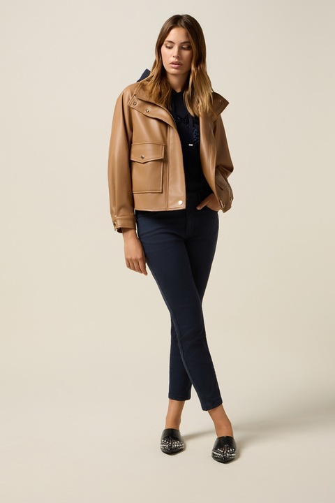 OLTRE, Pantaloni slim-fit din amestec de lyocell, Albastru ultramarin