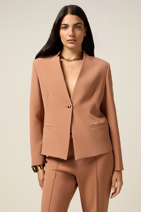 OLTRE, Sacou uni regular-fit, Portocaliu stins, 46