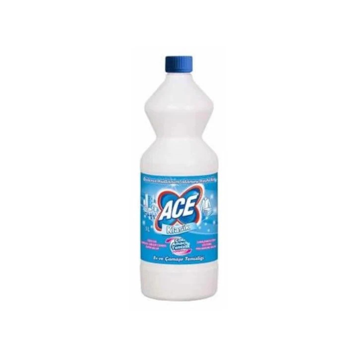 Dezinfectant Universal ACE Classic 1L, Solutie Pe Baza De Clor Pentru Curatare Intensa, Albire Si Igienizare Eficienta In Gospodarie, Ideal Pentru Suprafete, Baie, Bucatarie Si Haine Albe