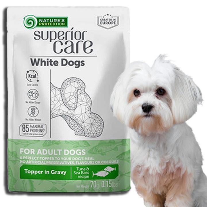 Hrana umeda pentru caini, Nature's Protection, ton si biban de mare, 70g, toate rasele, adult, fara gluten