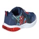 Детски спортни обувки, Marvel, Спайдърмен, Sp4345, Лицензирани маратонки, Регулируеми с велкро, Подметка със светлини, Тъмносин, Син/Тъмносин
